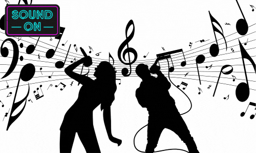 Karaoke images-people singing